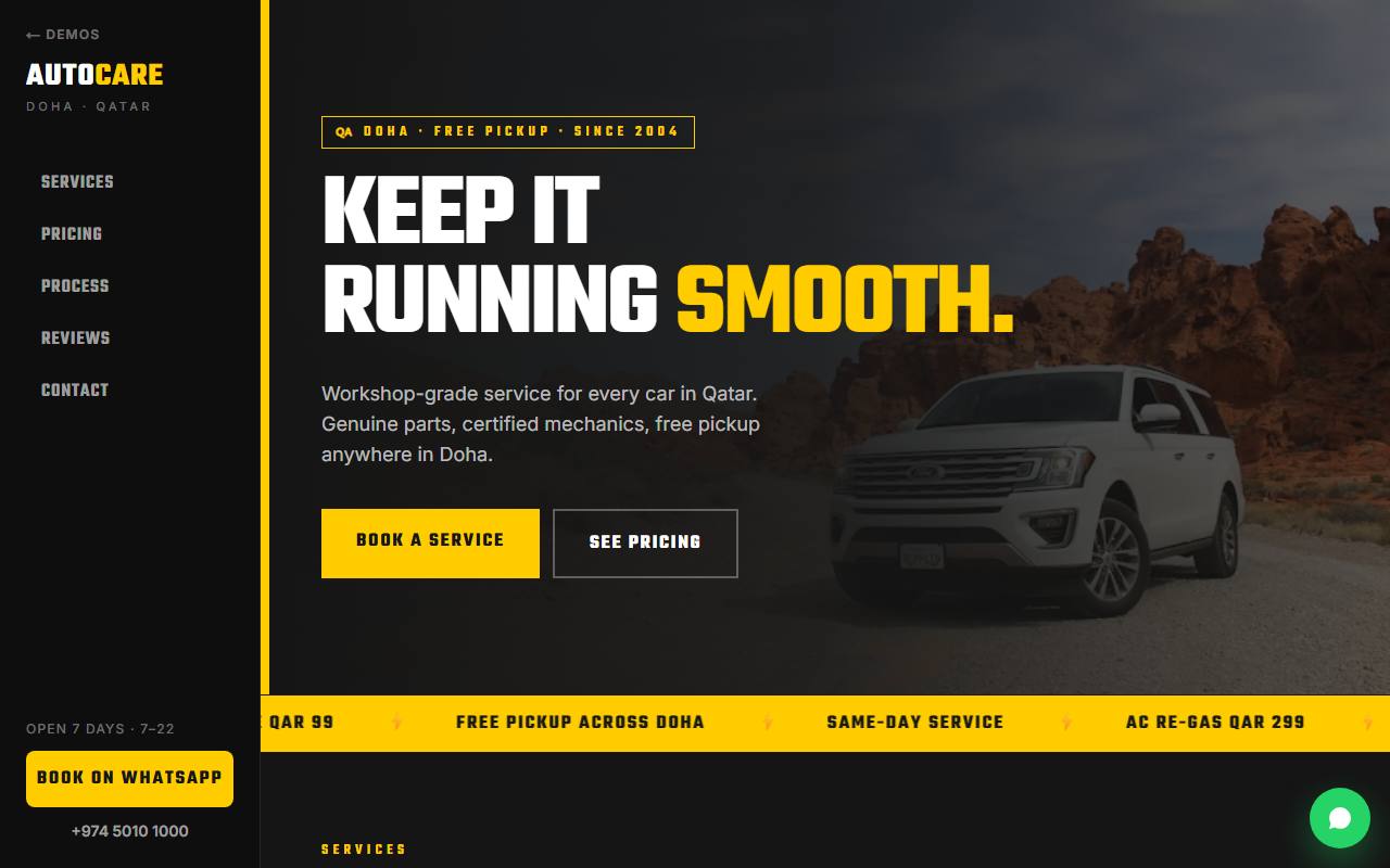 AutoCare Qatar demo