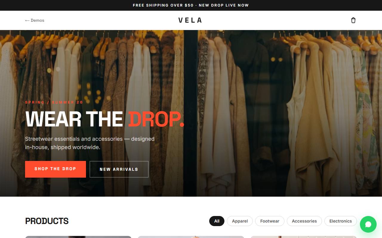 VELA store demo