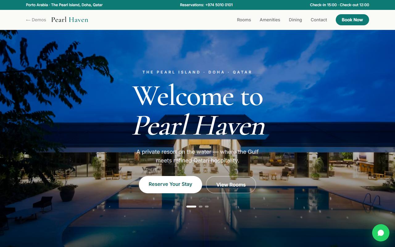 Pearl Haven hotel demo